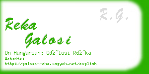 reka galosi business card